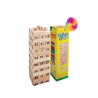 Juego Jenga Educativo Para Niños De Madera Caja Amarilla