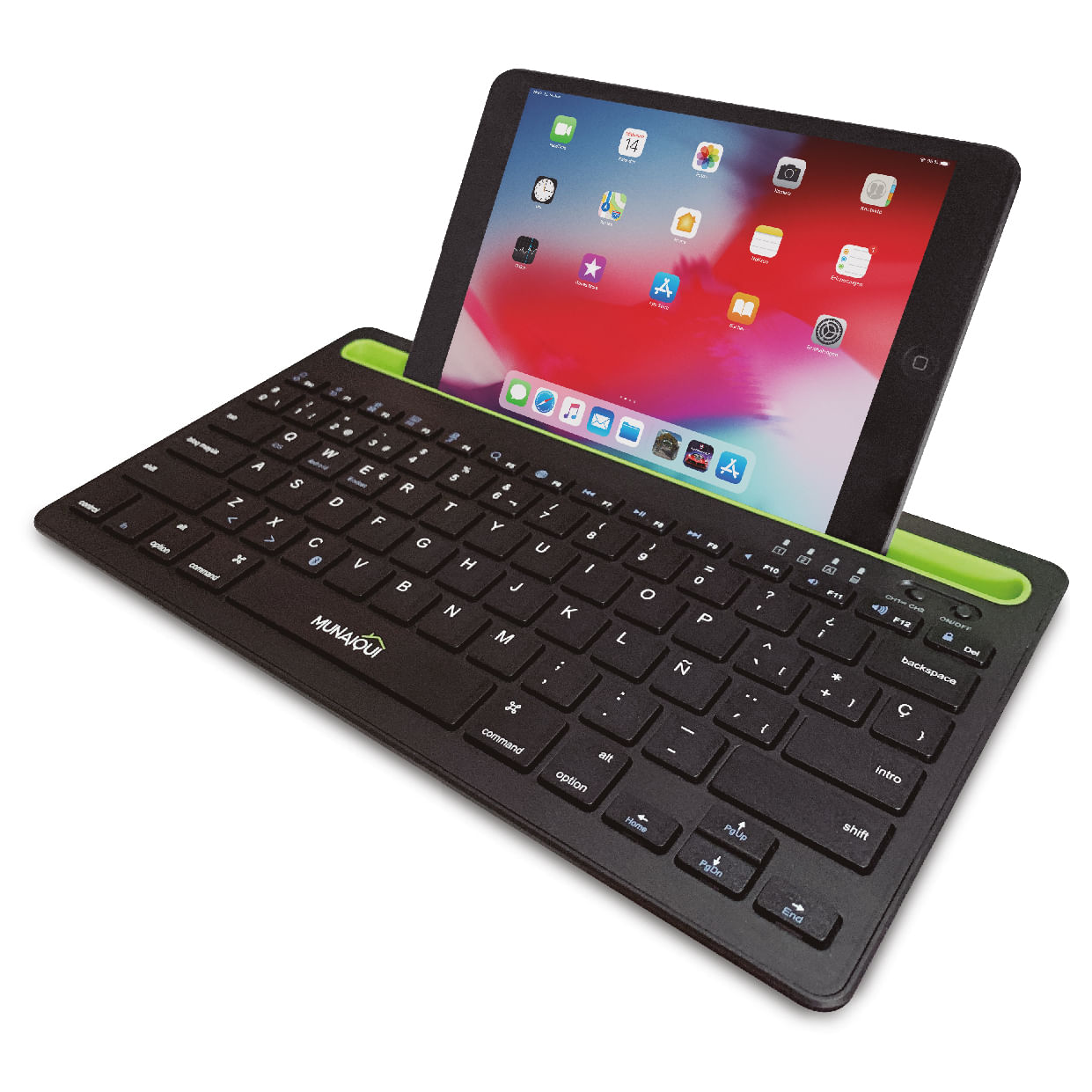 Teclado Bluetooth Doble Canal BT Munaiqui Color Negro para Dispositivos