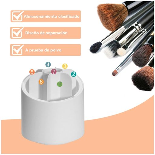 Organizador Protector de Maquillaje Cosméticos Porta Brochas Giratorio G67  - Promart