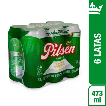 Cerveza PILSEN Lata 473ml Paquete 6un | plazaVea - Supermercado