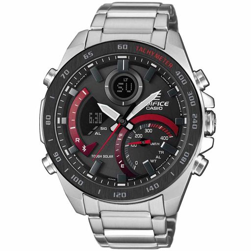 Reloj Casio Ef 539D 1A Analogo Digital Plateado Para Hombre