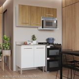 Mueble de Cocina Modular Orange para Microondas 140cm Rojo/Nogueira -  Promart