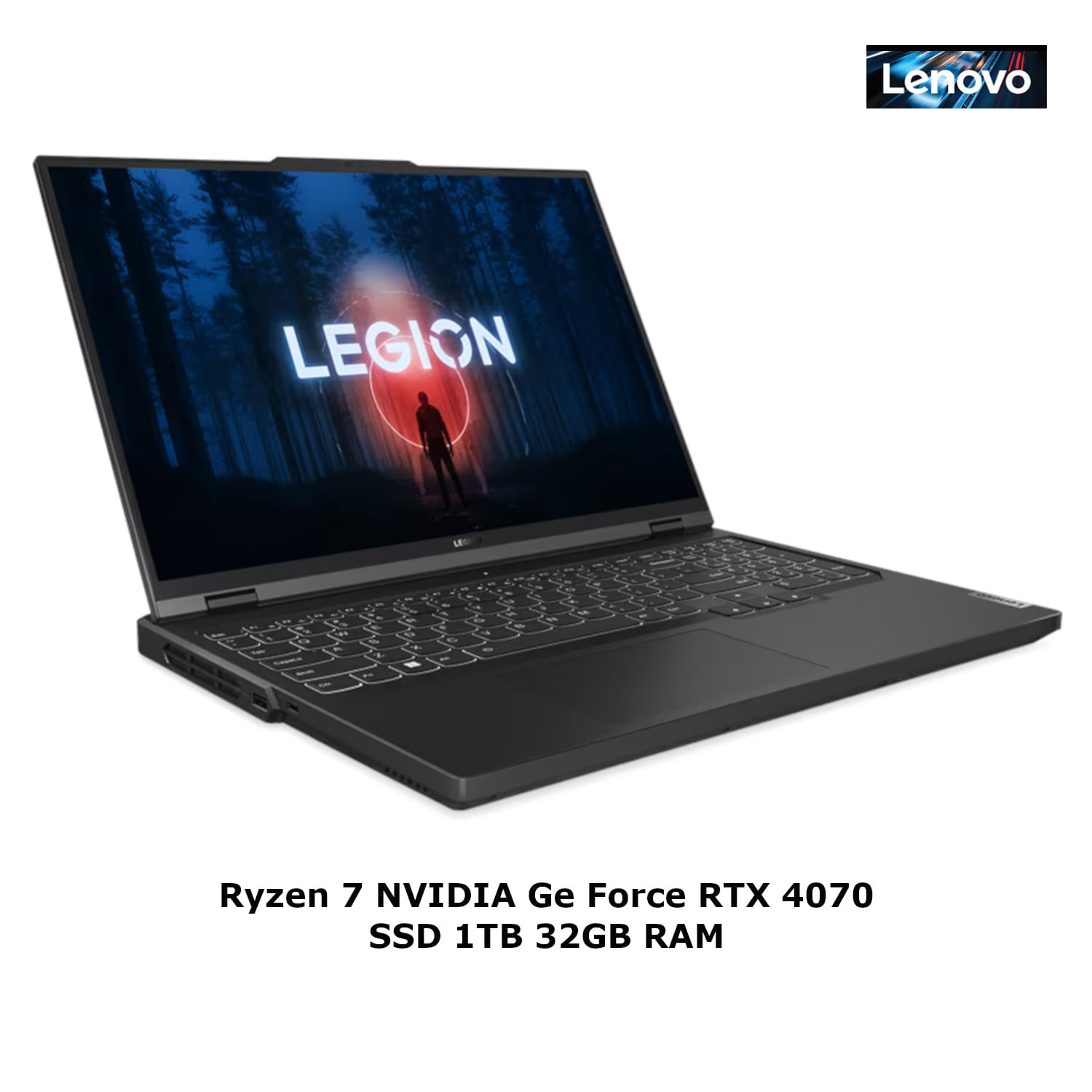 Laptop Lenovo Legion Pro 5 Ryzen 7 IPS 16"" 240Hz WQXGA RTX 4070 15.6"" SSD 1TB 32GB W11H