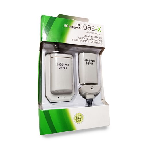 Bateria Mando Xbox 360 + Cable + Cargador Kit Completo