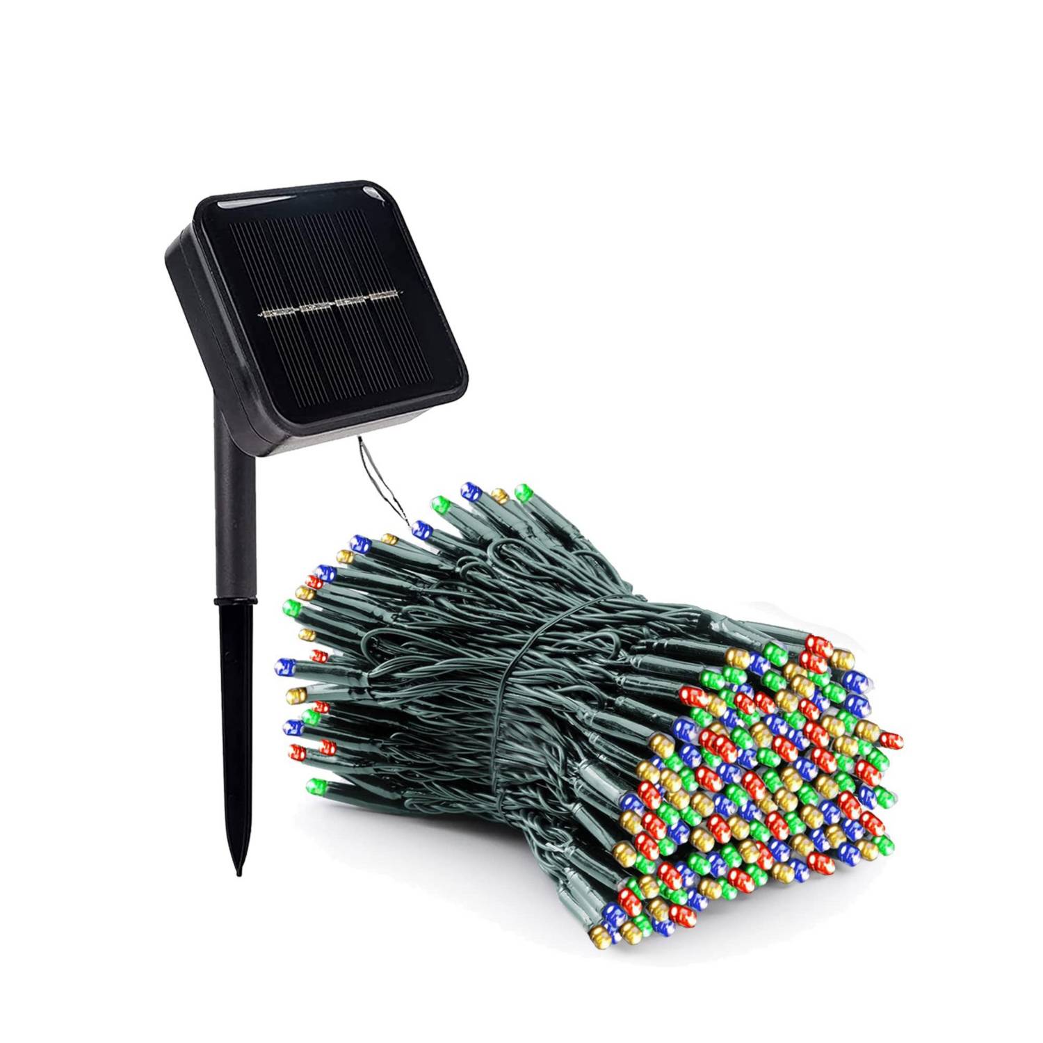 Luces Navideñas De Colores Con Panel Solar