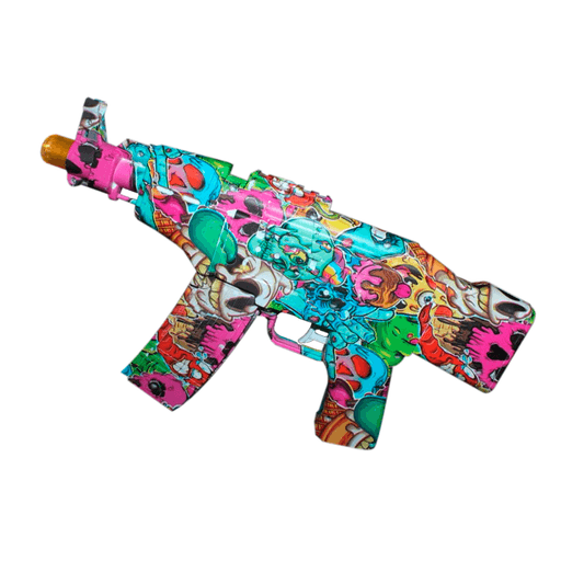 Pistola De Hidrogel Juguete Ak47 Metralleta Grafiti Lanza Balines color 3