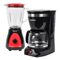 Combo Daewoo Licuadora 1.5L+Cafetera 1.25L 12 tazas