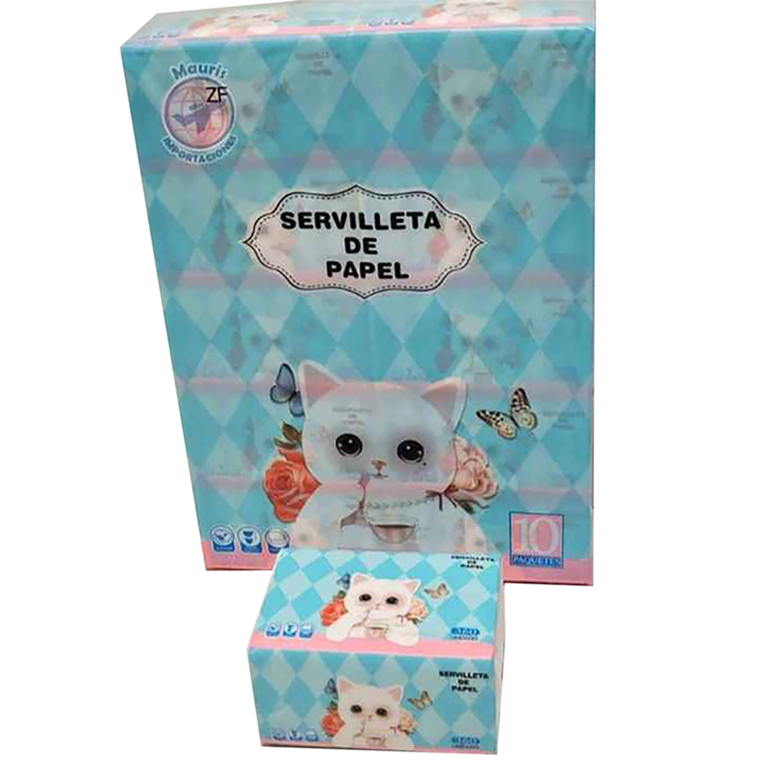 Pack de 10 paquetes de Servilletas desechables tipo papel Tissue