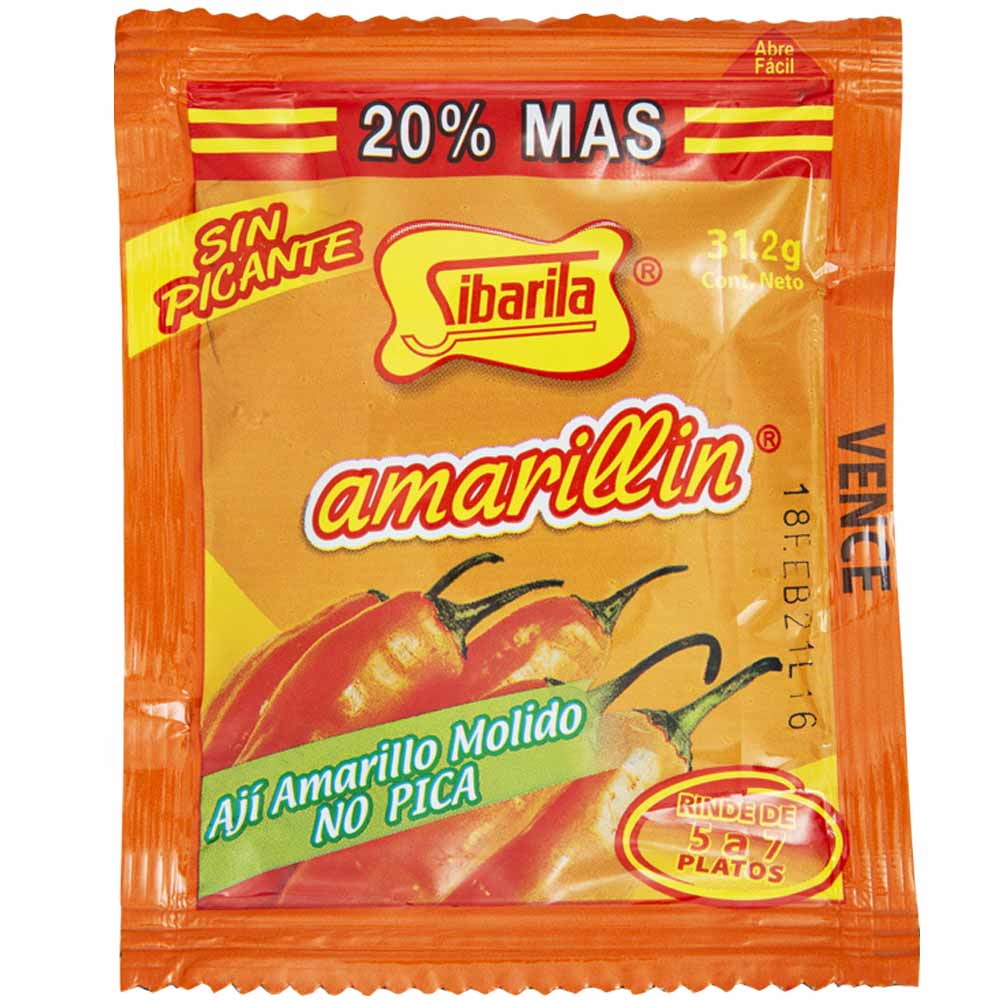 Sazonador SIBARITA Amarillin Salsa de Ají Sobre 31.2g