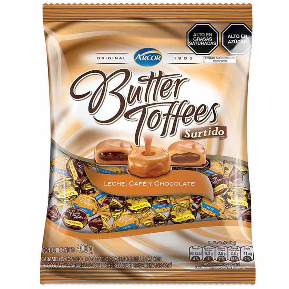 Butter Toffees ARCOR Surtido Bolsa 400g