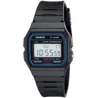 Reloj clásico Casio F91W-1 Correa de resina digital Negra Hombre