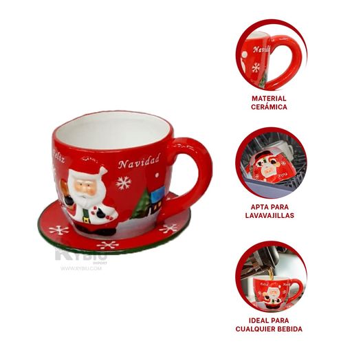 PACK DE TAZAS DE NAVIDAD GENERICO