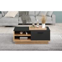 Mesa de Centro moderna Merlina color Negro/Marrón TU MESITA