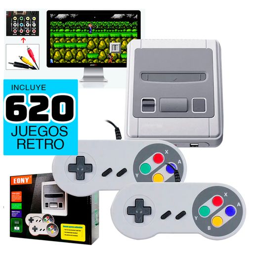 Mini Consola Retro con 620 Juegos Arcade 8Bit NES con 2 Mandos