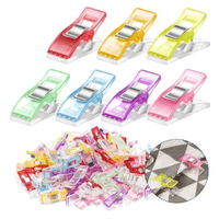 100 Clips de Costura Ganchos Pequeños Agarra Telas Pinzas Suministros para Bordados