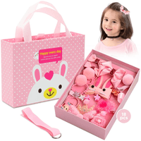 Set de 18 Ganchos Colets Accesorios de Cabello para Niñas Rosado 18K