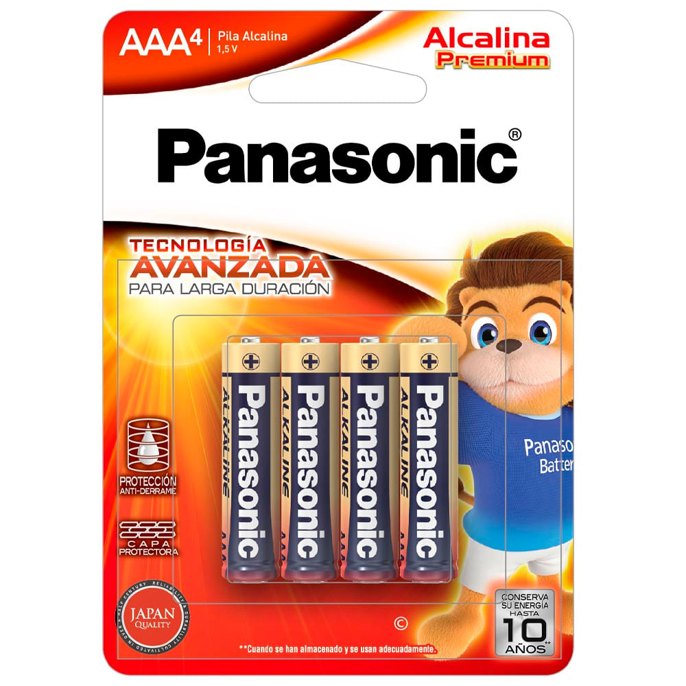 Pilas Alcalinas PANASONIC AAAX4 Blister 4un
