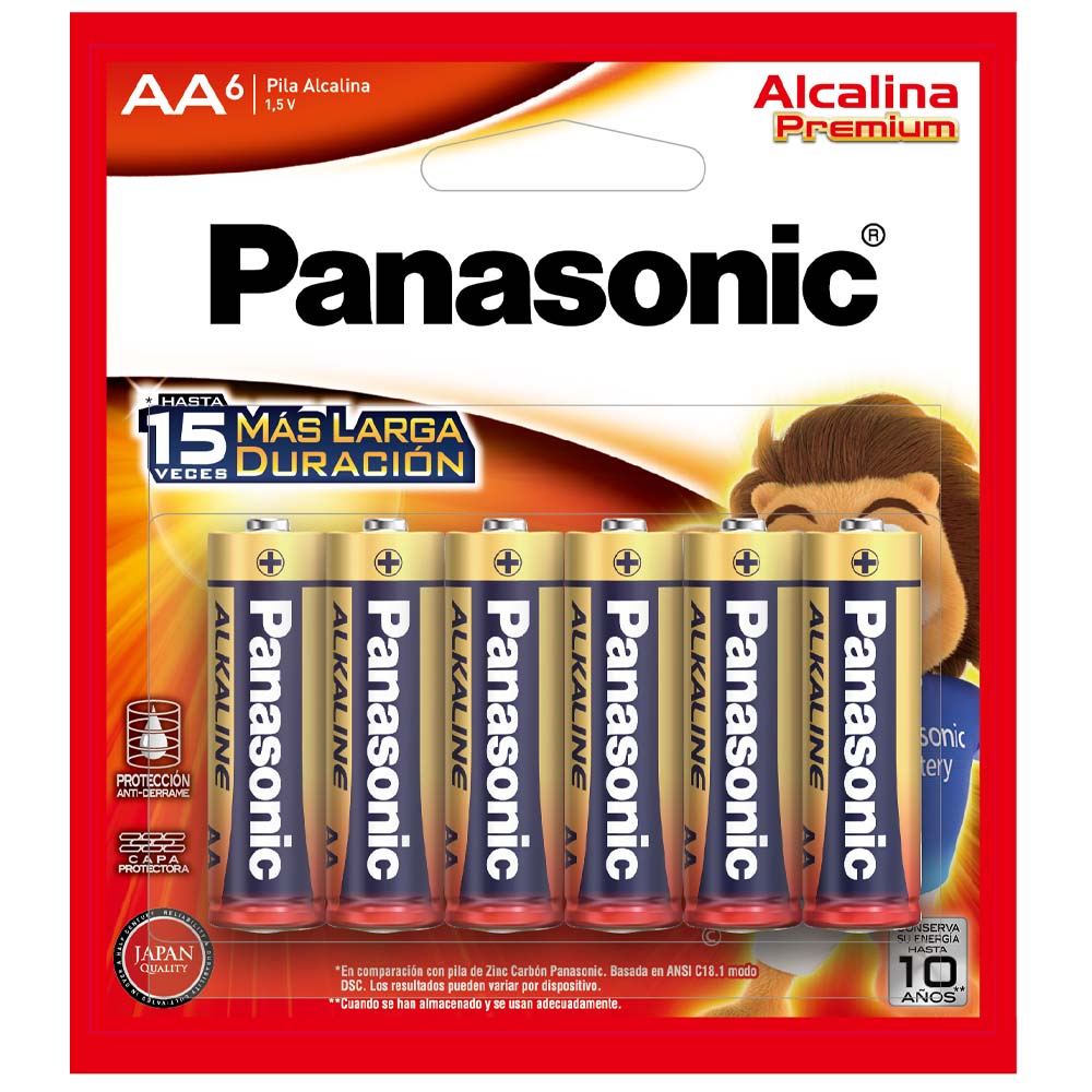 Pila Alcalína PANASONIC AA Blíster 6un