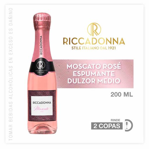 Espumante RICCADONNA Moscato Rosé Botella 200ml