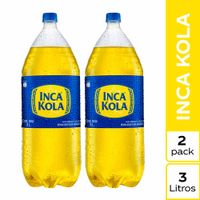 Gaseosa INCA KOLA Sabor Original Botella 3L Two Pack