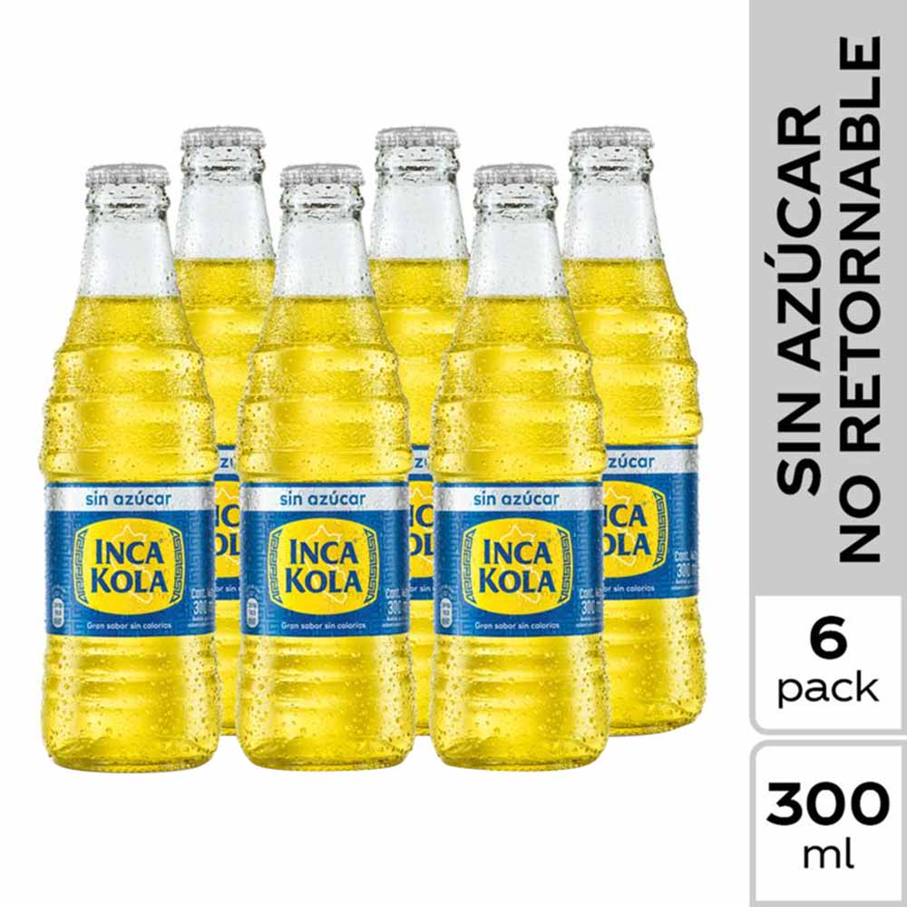 Gaseosa INCA KOLA sin Azúcar Botella 300ml Paquete