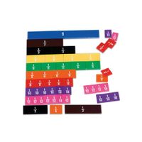 Tiras de fracciones de matemáticas