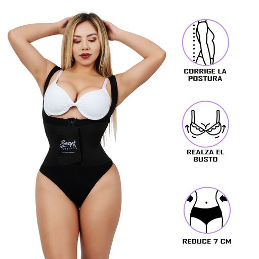 GENERICO Body Faja Con Broches - Reductor De Abdomen Y Levanta Gluteo -  Mujer