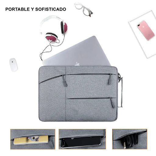 Funda Porta Laptop Notebook de 13.3 pulgadas Gris plazaVea