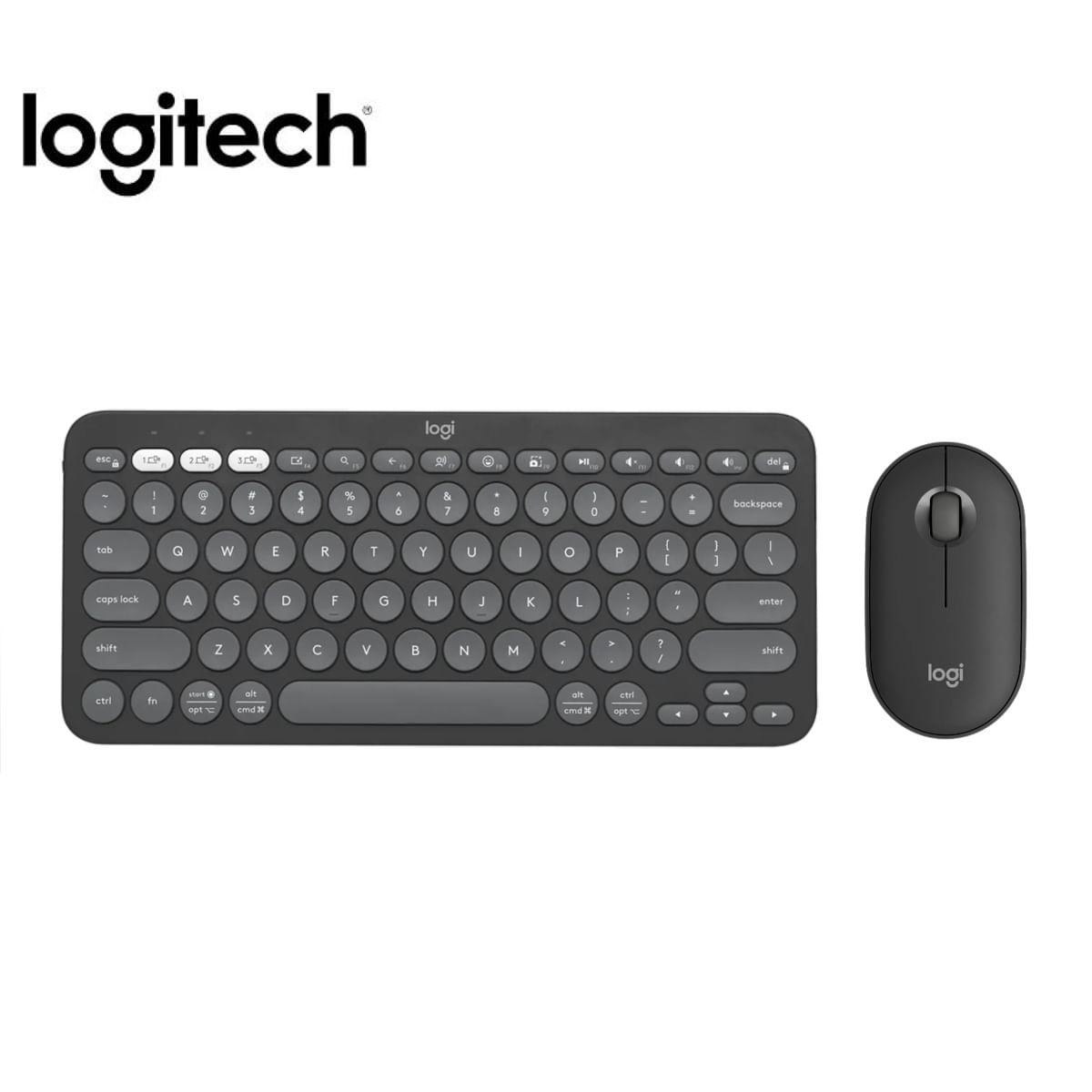 Kit Teclado Y Mouse Logitech Pebble 2 K380s +Mouse M350s BT Wirelless Negro