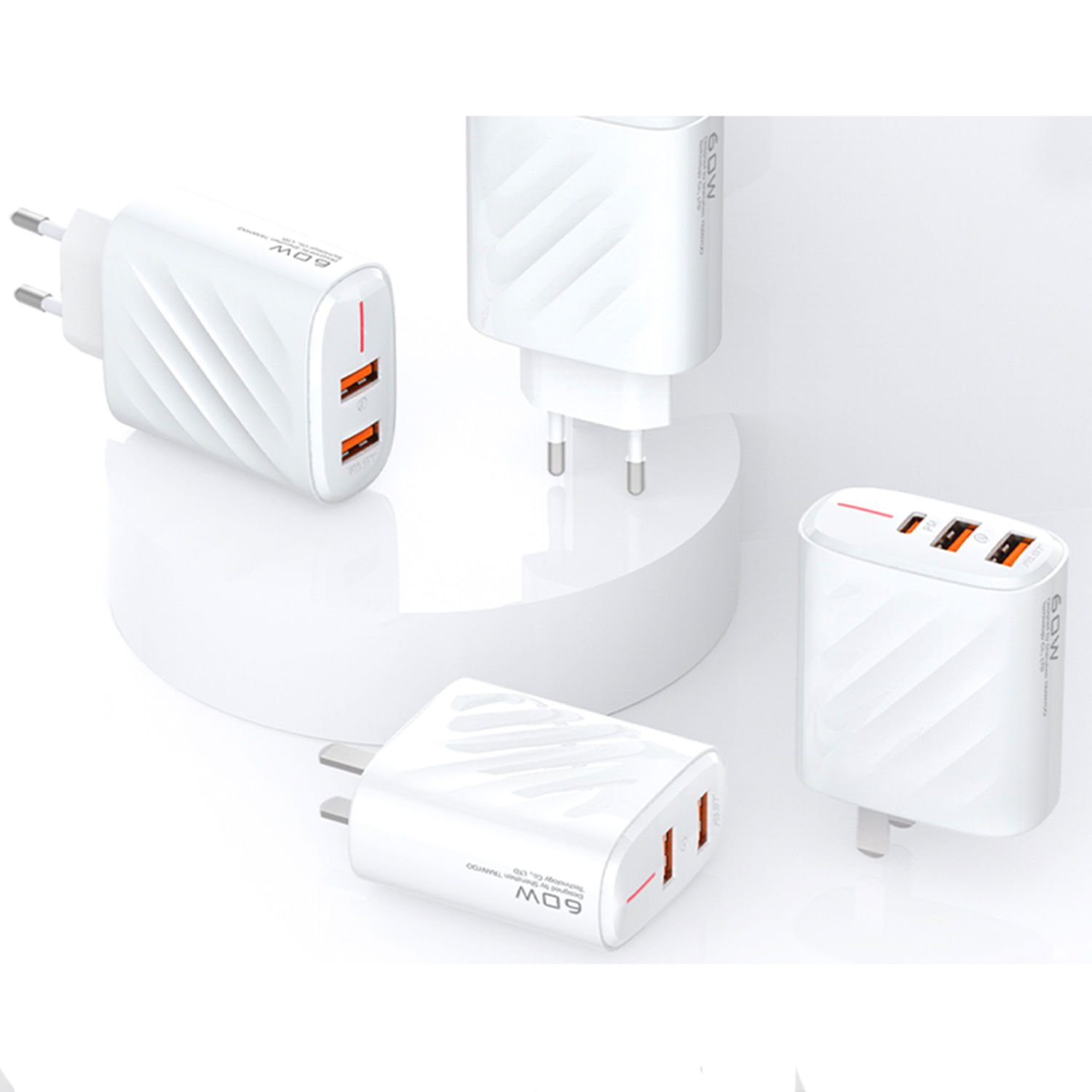Cargador de Pared con Super Carga Rápida 60W