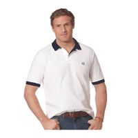 Polo Hombre Manga Corta Piqué Chaps Color Blanco