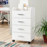 Mueble Auxiliar de Escritorio Saeko 4 Cajónes R&R MUEBLES