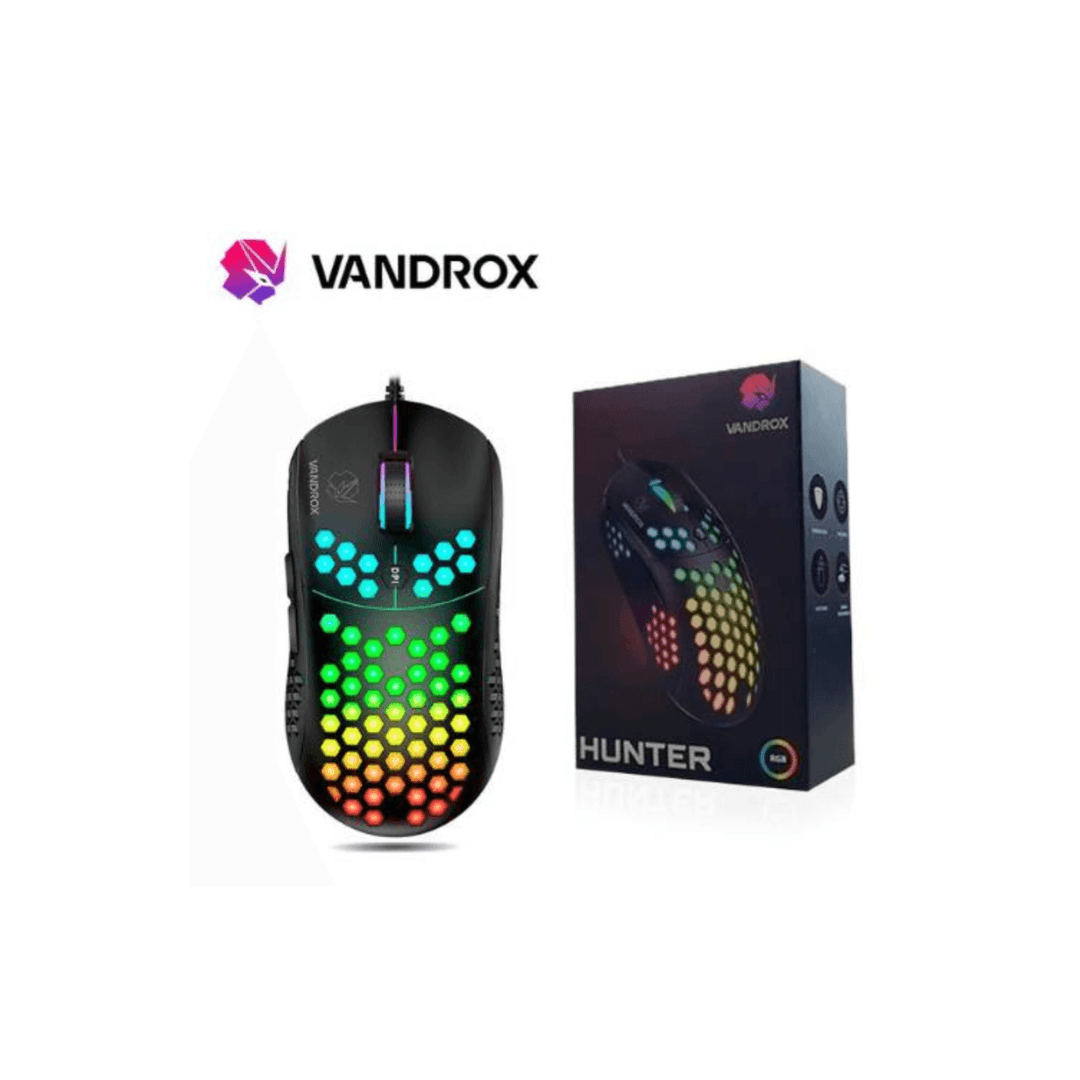 Mouse Vandrox Gamer Profesional Hunter Full Rgb