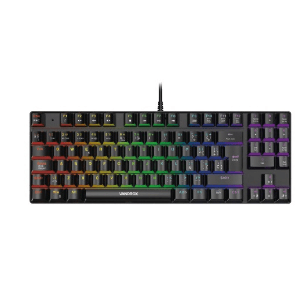 Teclado Vandrox Numerico Mecanico Gamer Tryhard Full RGB