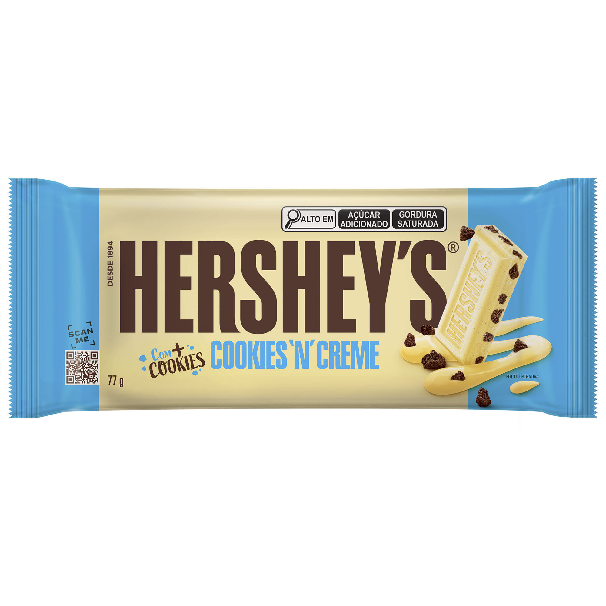 Chocolate HERSHEY'S Cookies N' Creme Tableta 77g