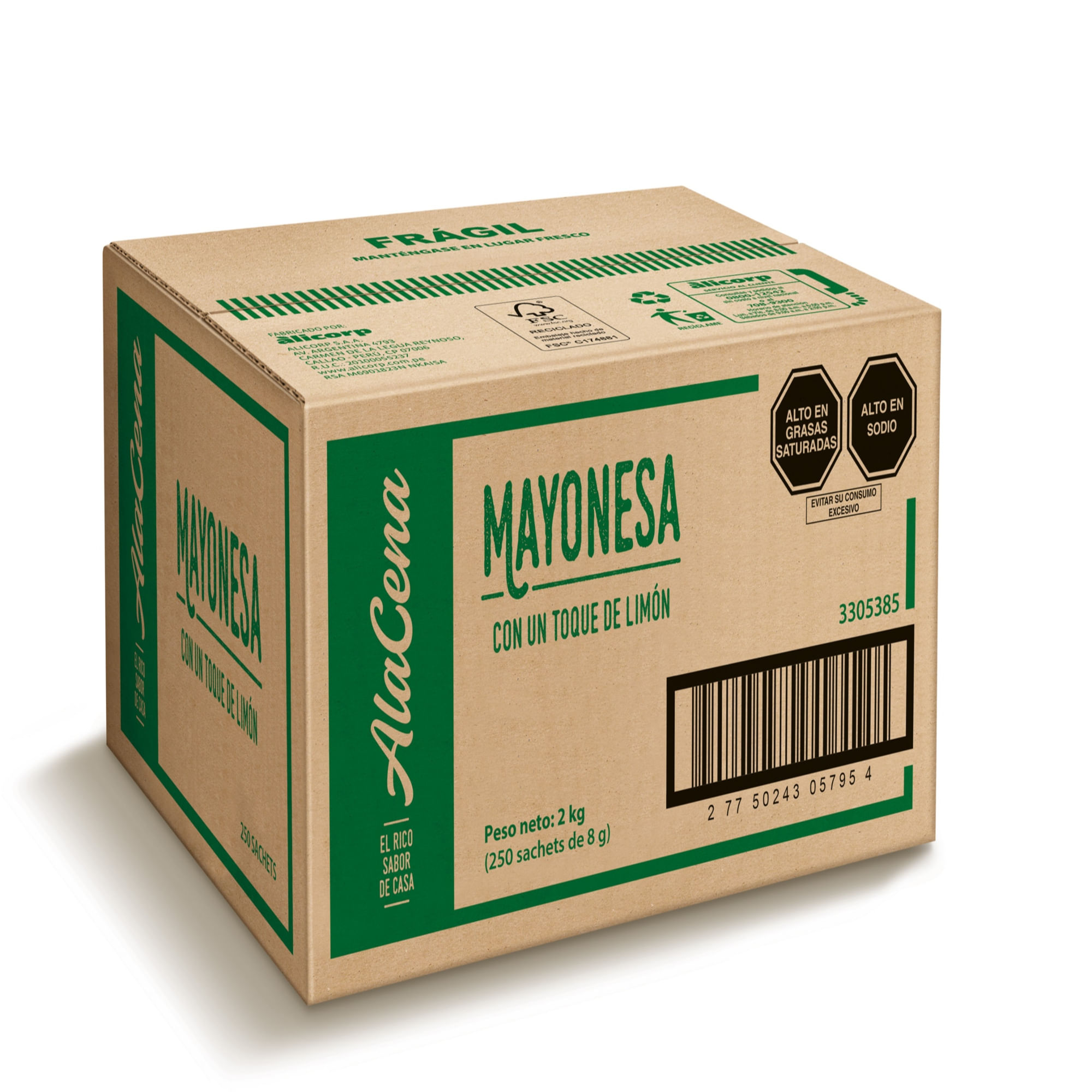 Mayonesa ALACENA Caja 250un