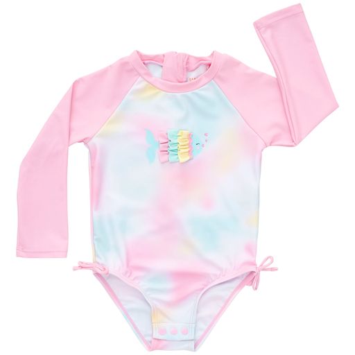 Ropa de Ba o Manga Larga Poli ster BABY EUREKA Beb Ni a Rosado