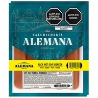 Pack Hot Dog Vienesa SALCHICHERÍA ALEMANA Paquete 250g + 500g