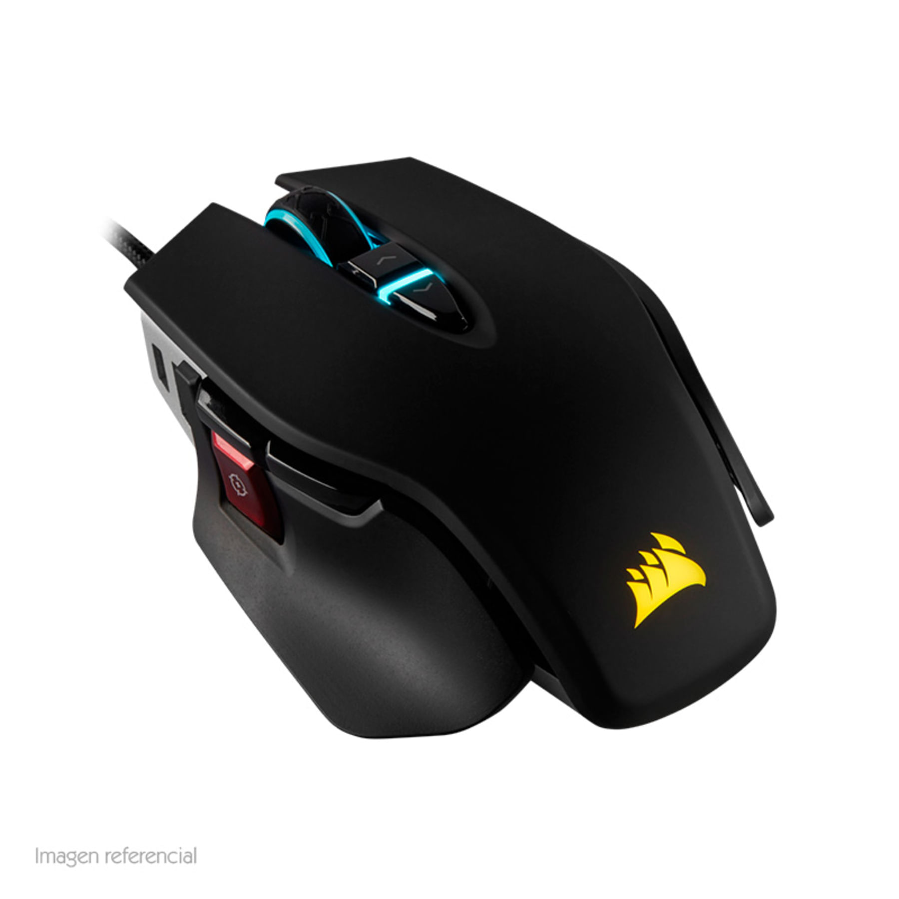 Mouse óptico Corsair M65 RGB Elite FPS Gaming, 18 000 dpi, USB, 9 botones, Negro