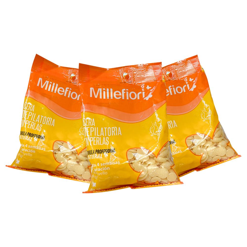 Cera en Perlas Millefiori 100 Gramos 3 Unidades