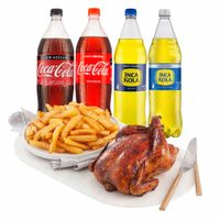Pollo Rostizado + Papas Fritas + 1 Gaseosa 1.5L