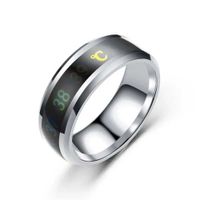 Anillo Medidor de Temperatura Unisex Plata Talla 10