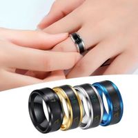 Anillo Medidor de Temperatura Unisex Dorado Talla 10