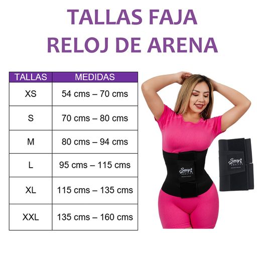 Faja Cintura Reloj De Arena Reduce Medidas Talla XL
