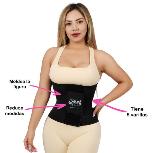 PACK Faja Reloj de Arena 5 Varillas Reduce Medidas Talla L Más Lipocream