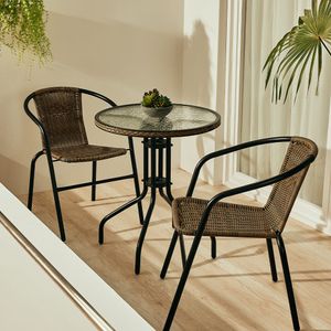 COMBO 1 mesa de terraza + 6 sillas de terraza Solis - Promart