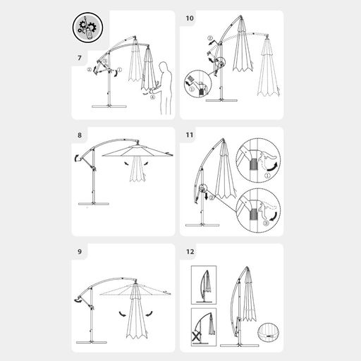 Paraguas compacto de 100 cm, Truper, Paraguas, 66074