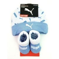 Gorro y Medias Botín Niña Puma - Azul - 3 a 6 meses