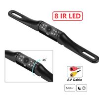 Camara Retroceso Porta Placa Metal 8 IR LED Vision Noche