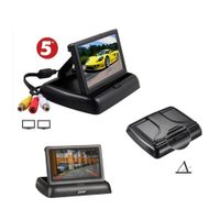 Pantalla Plegable 5' Para Camara Retroceso Vehicular Auto 12v